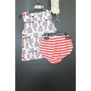 SASSY STITCHES DIAPER SET OUTFITS DISNEY CAT AND THE HAT 2T